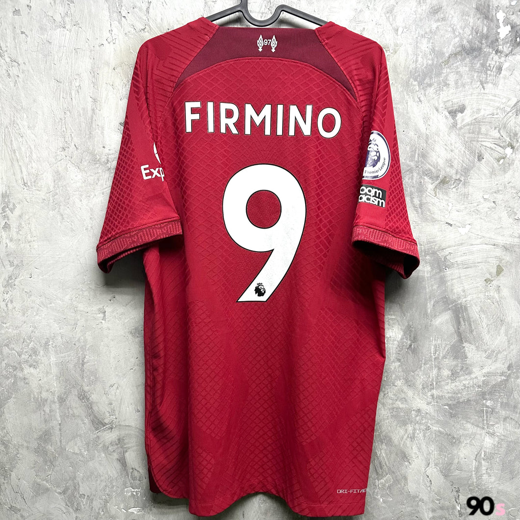 2022-23 利物浦｜主場｜球員版｜#9 費明奴｜英超 Full Set + Poppy章｜95% New｜L｜2022-23 Liverpool Home #9 Firmino EPL Set Poppy Vaporknit ( L )