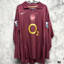 Load image into Gallery viewer, 2005-06 Arsenal｜Highbury Home L/S｜Player Issue｜#8 Ljungberg｜EPL Full Set｜95% New｜L｜2005-06 Arsenal Home L/S Highbury #8 Ljungberg EPL Set Player Issue ( L )
