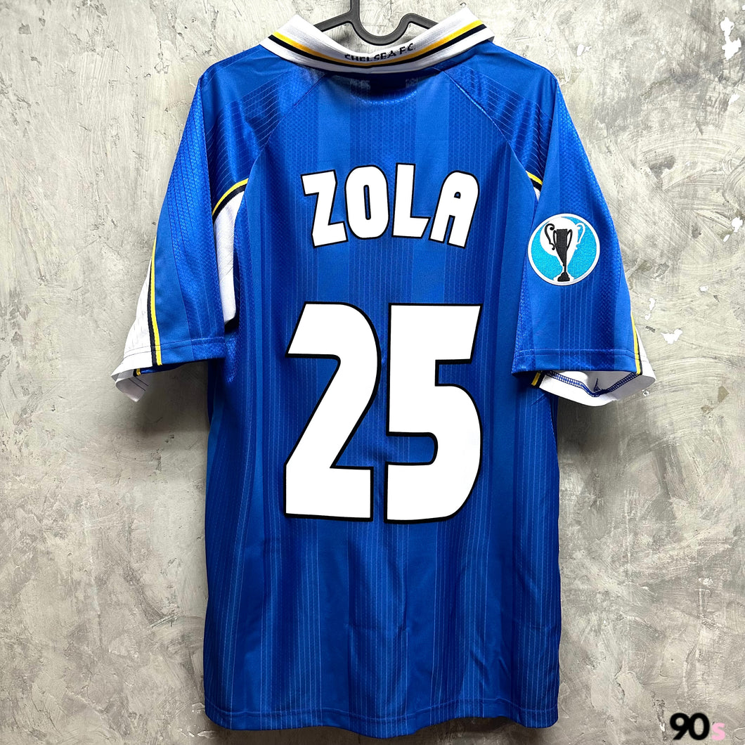 《原裝復刻》 1998 車路士｜Scoredraw ECWC Final 主場復刻｜連復刻字章｜BNWT｜1998 Chelsea X Scoredraw ECWC Final Retro with retro Printing  ( Multiple Sizes )