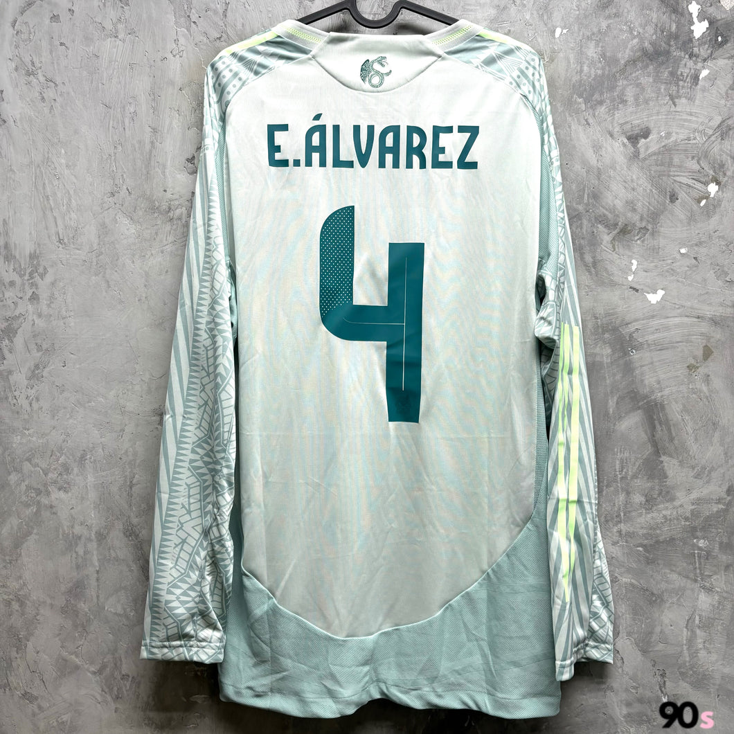 2024-25 墨西哥｜作客長袖｜球員版｜#4 艾華利斯｜BNWT｜XL｜2024-25 Mexico Away L/S #4 E.Alvarez authentic ( XL )
