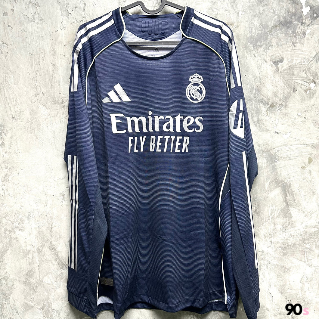 2025-26 皇家馬德里｜作客長袖｜球員版｜BNWT｜2025-26 Real Madrid Away L/S Authentic ( Multiple Sizes )