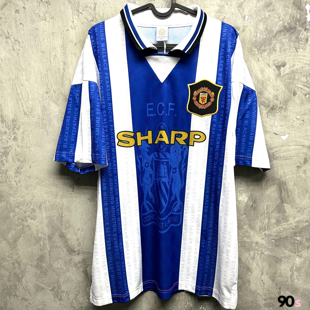 《原裝復刻》1994-96 曼聯｜官方復刻第二作客｜連復刻字章｜BNWT｜1994-96 Manchester United Official Retro Third with retro printing ( Multiple Sizes )