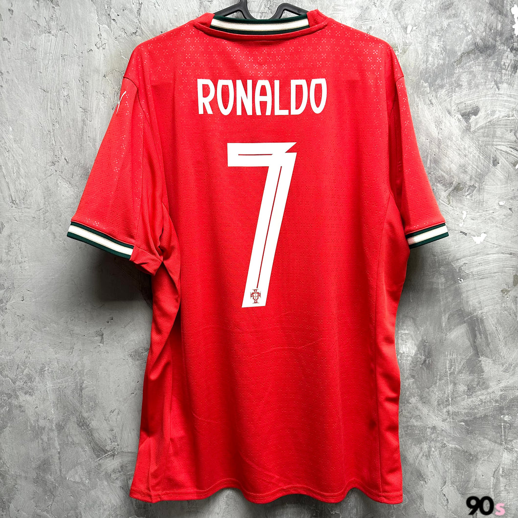 2025-26 葡萄牙｜主場｜#7 C朗拿度｜歐國聯 Full Set｜2025-26 Portugal Home #7 Ronaldo UEFA Nations League Version ( Multiple Sizes )