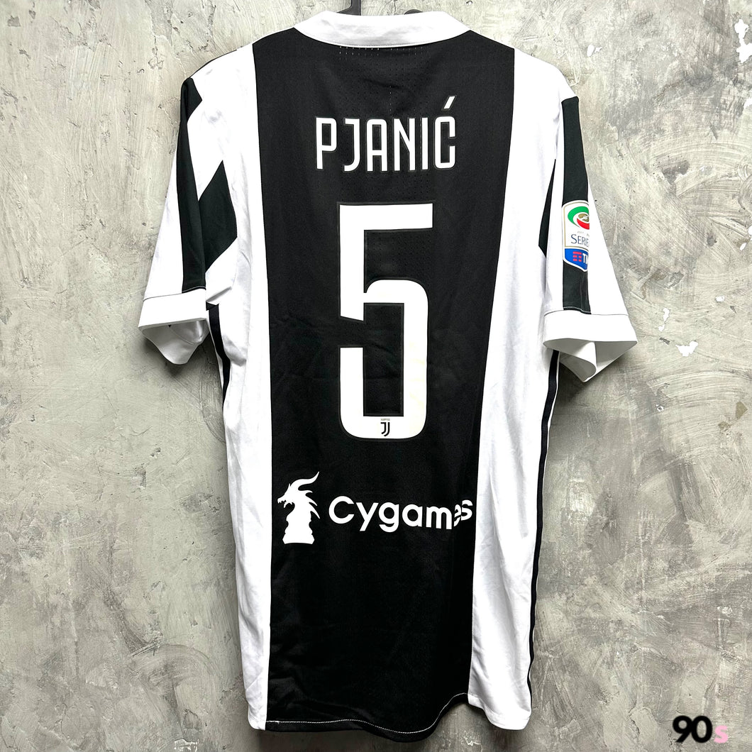 2017-18 祖雲達斯｜主場｜球員版｜#5 比真歷｜意甲 Full Set｜95% New｜M｜2017-18 Juventus Home #5 Pjanić Serie A version Authentic ( M )