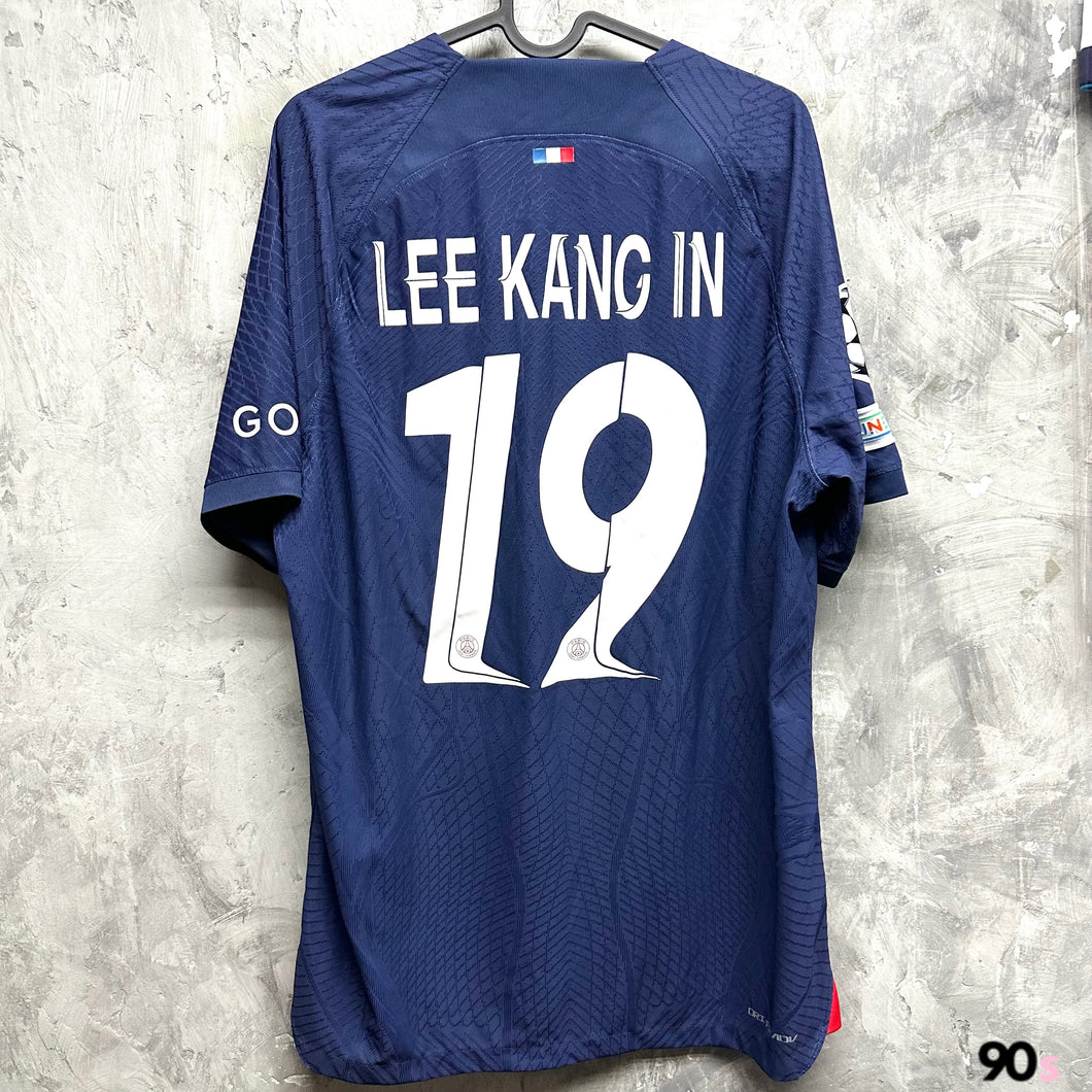 2023-24 巴黎聖日耳門｜主場｜球員版｜#19 李康仁｜歐聯 Full Set｜BNWT｜L｜2023-24 PSG Home #19 Lee Kang In UCL Set authentic ( L )