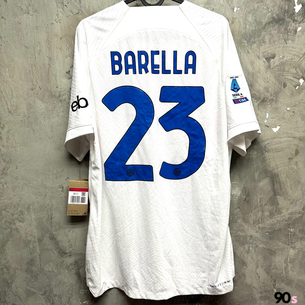 2023-24 Inter Away #23 Barella Serie A Authentic ( L )