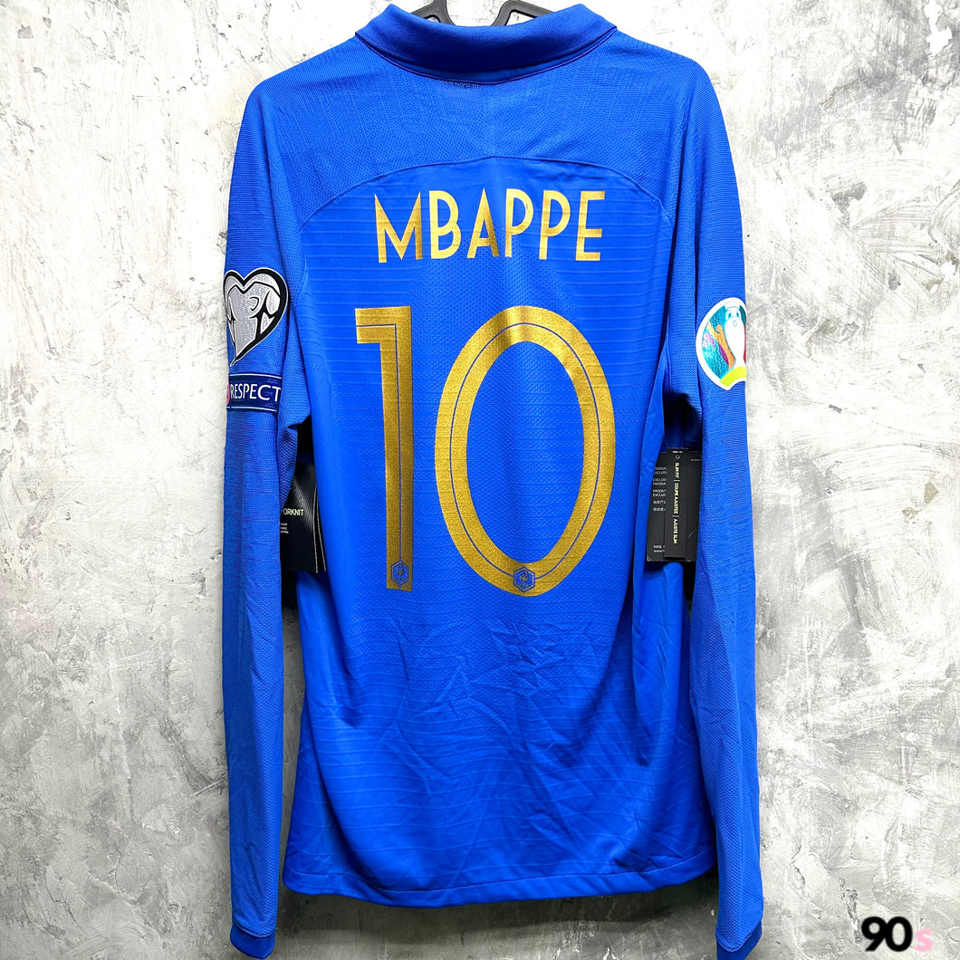 2019 France 100 Anniversary Home Centennial #10 Mbappe Euro2020 Qualification Vapor Version ( L )