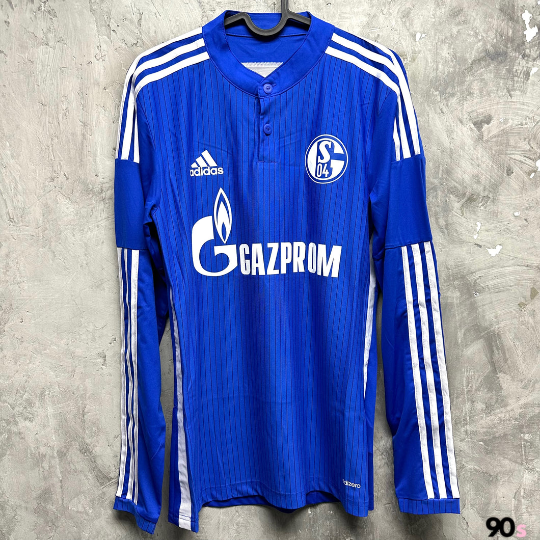 2014-16 史浩克04｜主場長袖｜更衣室球員版｜85% New｜Size 4｜2014-16 Schalke Home L/S Player Issue ( Size 4 )