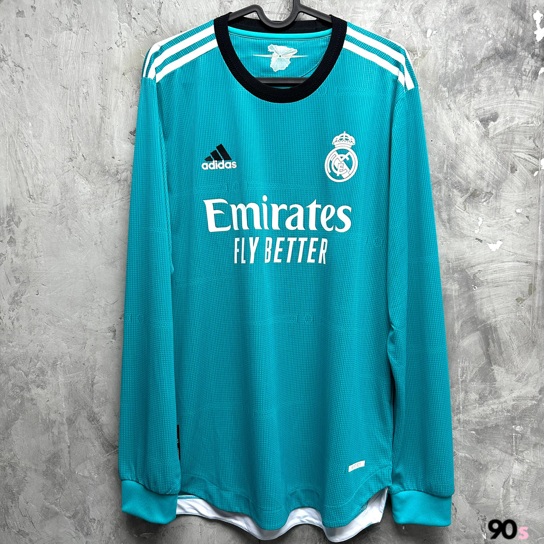 2021-22 皇家馬德里｜第二作客長袖｜球員版｜BNWT｜M｜2021-22 Real Madrid Third L/S Authentic ( M )