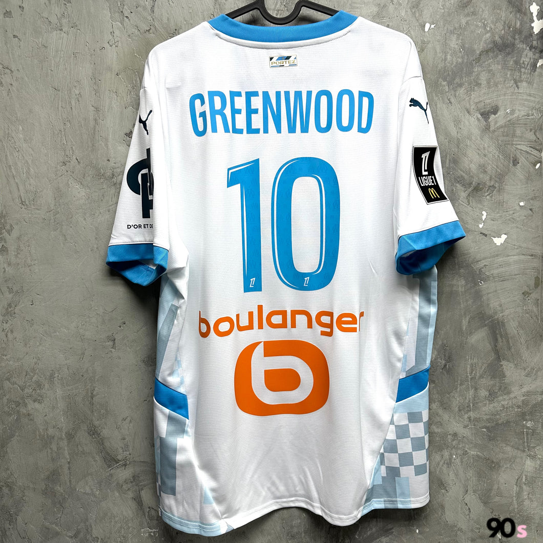 2024-25 馬賽｜主場｜#10 格連活特｜法甲 Full Set｜2024-25 Marseille Home #10 Greenwood Ligue 1 Version ( Multiple Sizes )