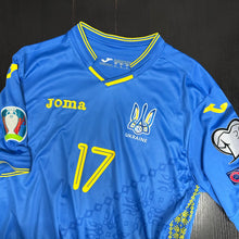 Load image into Gallery viewer, 2017-18 Ukraine Away #17 Zinchenko Euro 2020 Qualifiers Version ( L ) 

