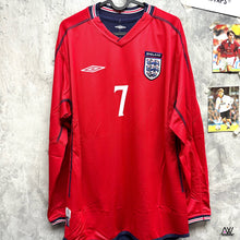 將圖片載入圖庫檢視器 2001-02 英格蘭｜作客長䄂｜#7 碧咸｜BNWT｜2001-02 England Away L/S #7 Beckham ( Multiple Sizes )
