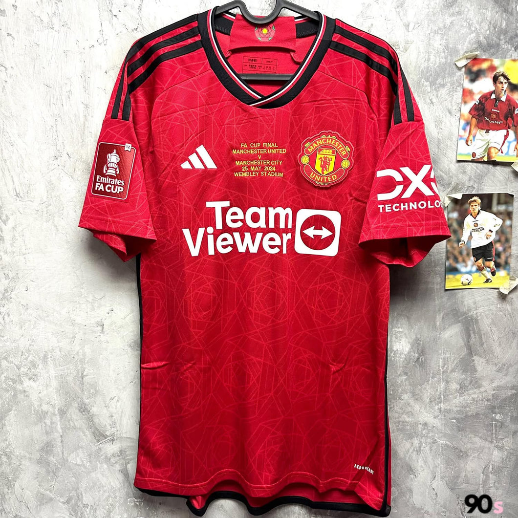 2023-24 Manchester United | Home | FA Cup Final Full Set | BNWT | 2023-24 Manchester United Home FA Cup Final Version ( Multiple Sizes )