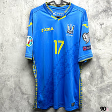 Load image into Gallery viewer, 2017-18 Ukraine Away #17 Zinchenko Euro 2020 Qualifiers Version ( L ) 
