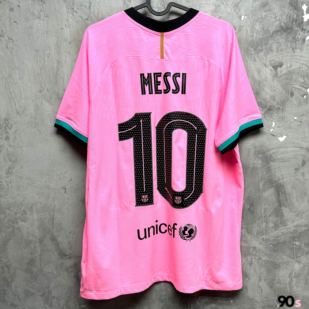 2020-21 巴塞隆拿｜第二作客｜球員版｜#10 美斯｜BNWT｜L｜2020-21 Barcelona Third #10 Messi Vaporknit ( L )
