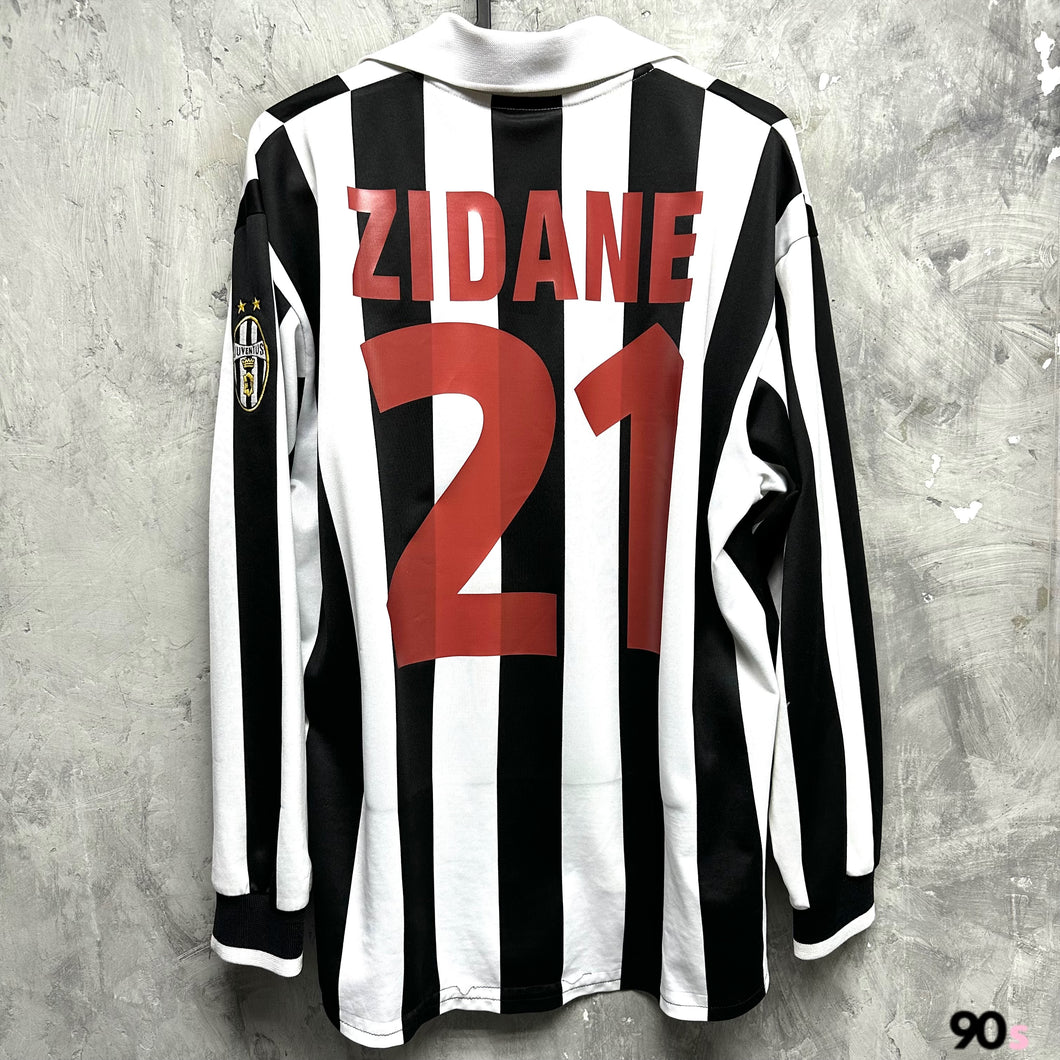 1998-99 祖雲達斯｜主場長袖｜#21 施丹｜90% New｜M｜1998-99 Juventus Home L/S #21 Zidane ( M )