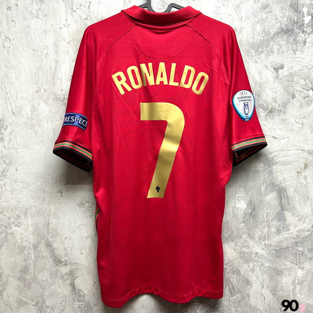 2020-21 葡萄牙｜主場｜#7 C朗拿度｜2020 歐國盃 Full Set｜95% New｜M｜2020-21 Portugal Home #7 Ronaldo EURO2020 Version ( M )