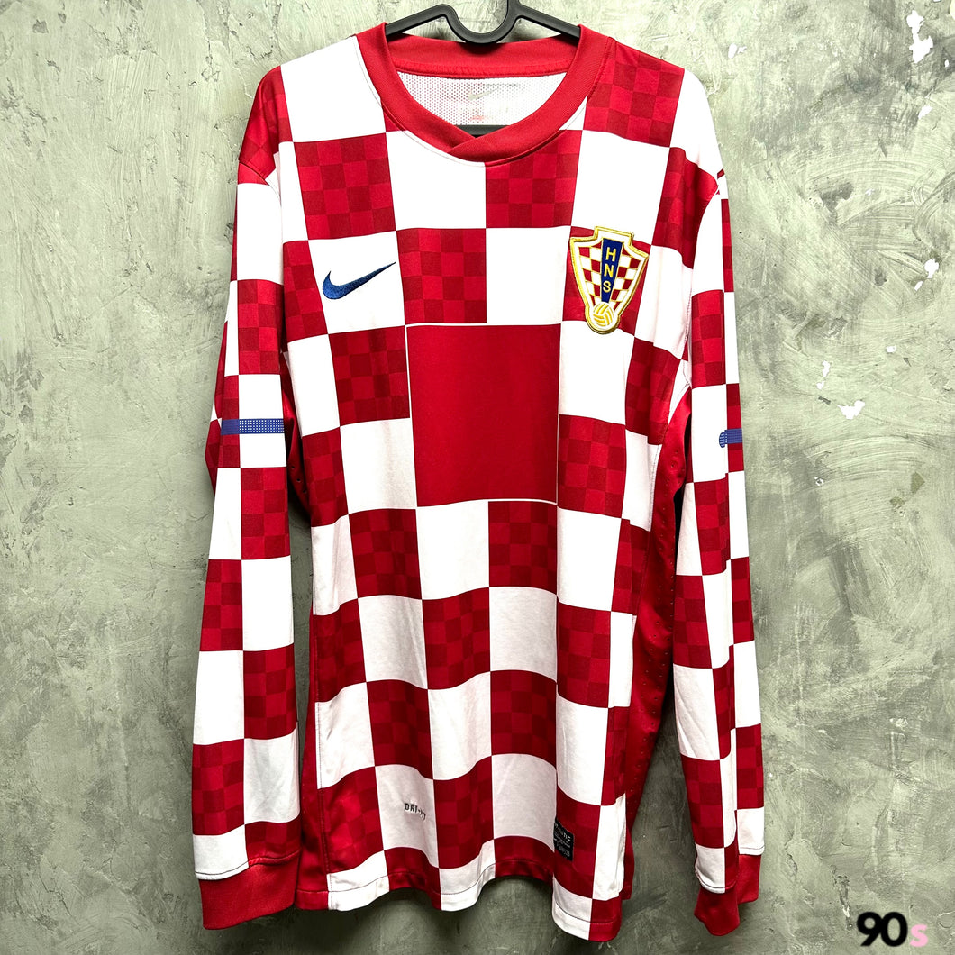 2010-12 克羅地亞｜主場長袖｜更衣室球員版｜95% New｜XL｜2010-12 Croatia Home L/S Player Issue ( XL )