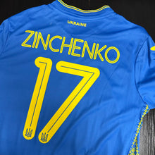 Load image into Gallery viewer, 2017-18 Ukraine Away #17 Zinchenko Euro 2020 Qualifiers Version ( L ) 
