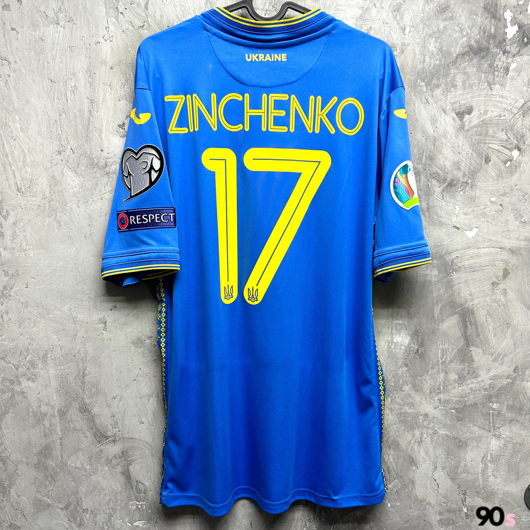 2017-18 Ukraine Away #17 Zinchenko Euro 2020 Qualifiers Version ( L ) 