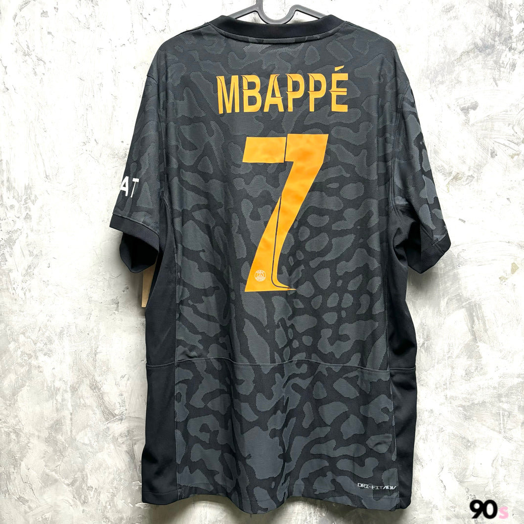 2023-24 巴黎聖日耳門｜第二作客｜球員版｜#7 麥巴比｜歐聯 Full Set｜BNWT｜XL｜2023-24 PSG Third #7 Mbappe UCL Set authentic ( XL )