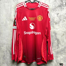 Load image into Gallery viewer, 2024-25 Manchester United | Home Long Sleeve | Player Edition | Europa League Final Full Set | BNWT | 2024-25 Manchester United Home L/S Authentic with Europa Final Version ( Multiple Sizes ) 
