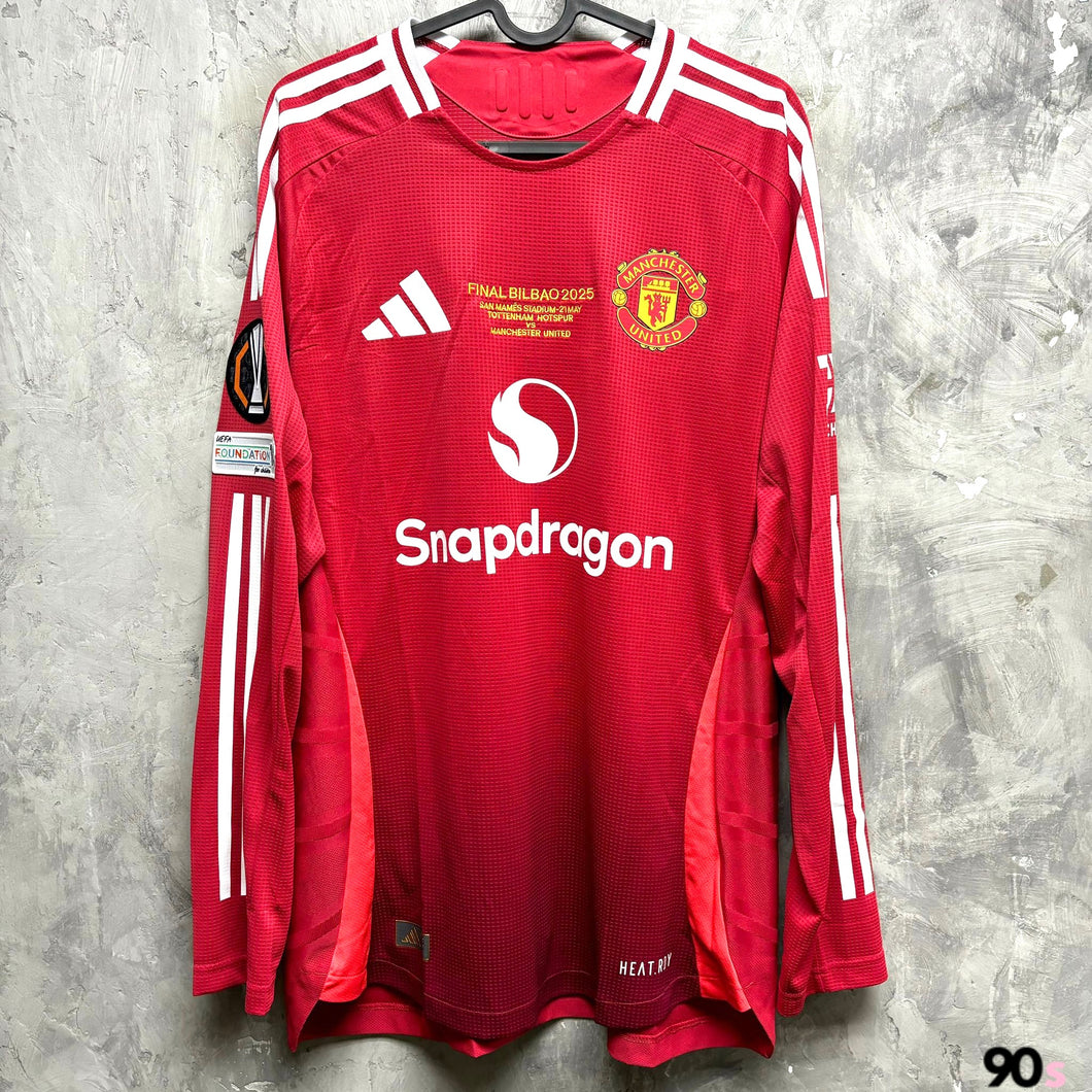 2024-25 Manchester United | Home Long Sleeve | Player Edition | Europa League Final Full Set | BNWT | 2024-25 Manchester United Home L/S Authentic with Europa Final Version ( Multiple Sizes ) 