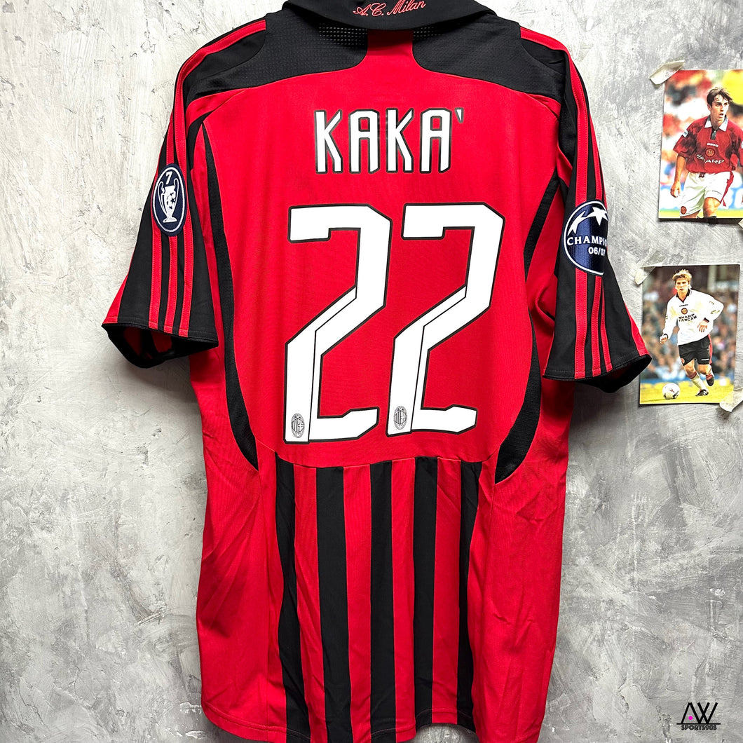 2007-08 AC Milan | Home | #22 Kaka | Europa League Full Set | BNWT | M | 2007-08 AC Milan Home #22 Kaka UCL Set ( M ) 