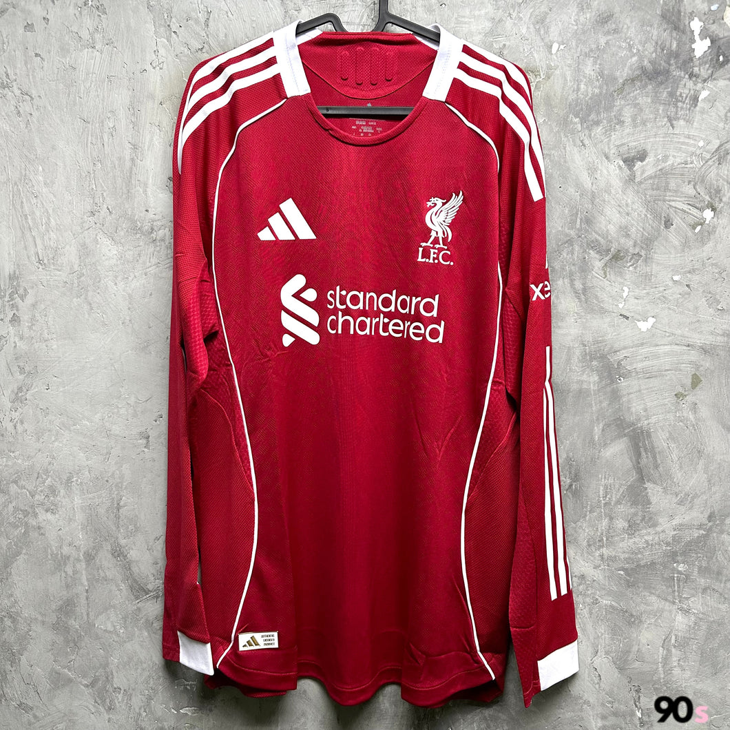 2025-26 利物浦｜主場長袖｜球員版｜BNWT｜ 2025-26 Liverpool Home L/S Authentic  ( Multiple Sizes )