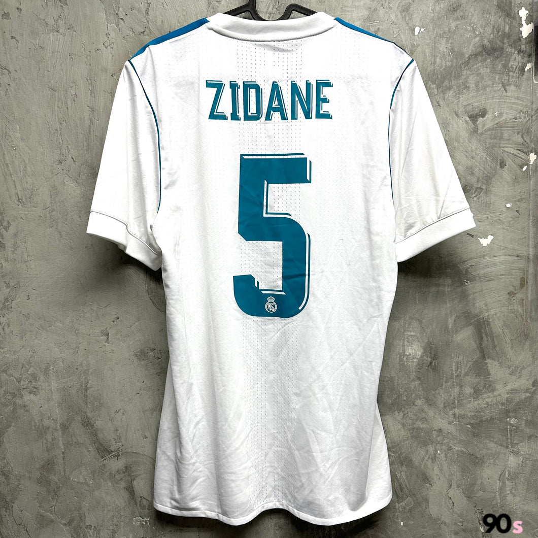 2017-18 Real Madrid｜Home｜Player Edition｜#5 Zidane｜95% New｜M｜2017-18 Real Madrid Home #5 Zidane Authentic ( M )