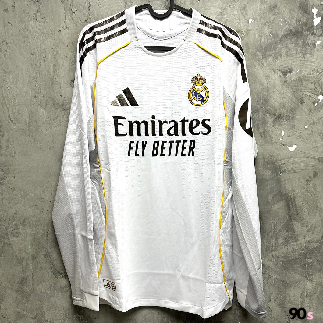 2025-26 皇家馬德里｜主場長袖｜球員版｜BNWT｜2025-26 Real Madrid Home L/S Authentic ( Multiple Sizes )
