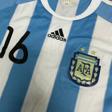 Load image into Gallery viewer, 2010-11 Argentina Home L/S Authentic #16 Kun Agüero (XL) 
