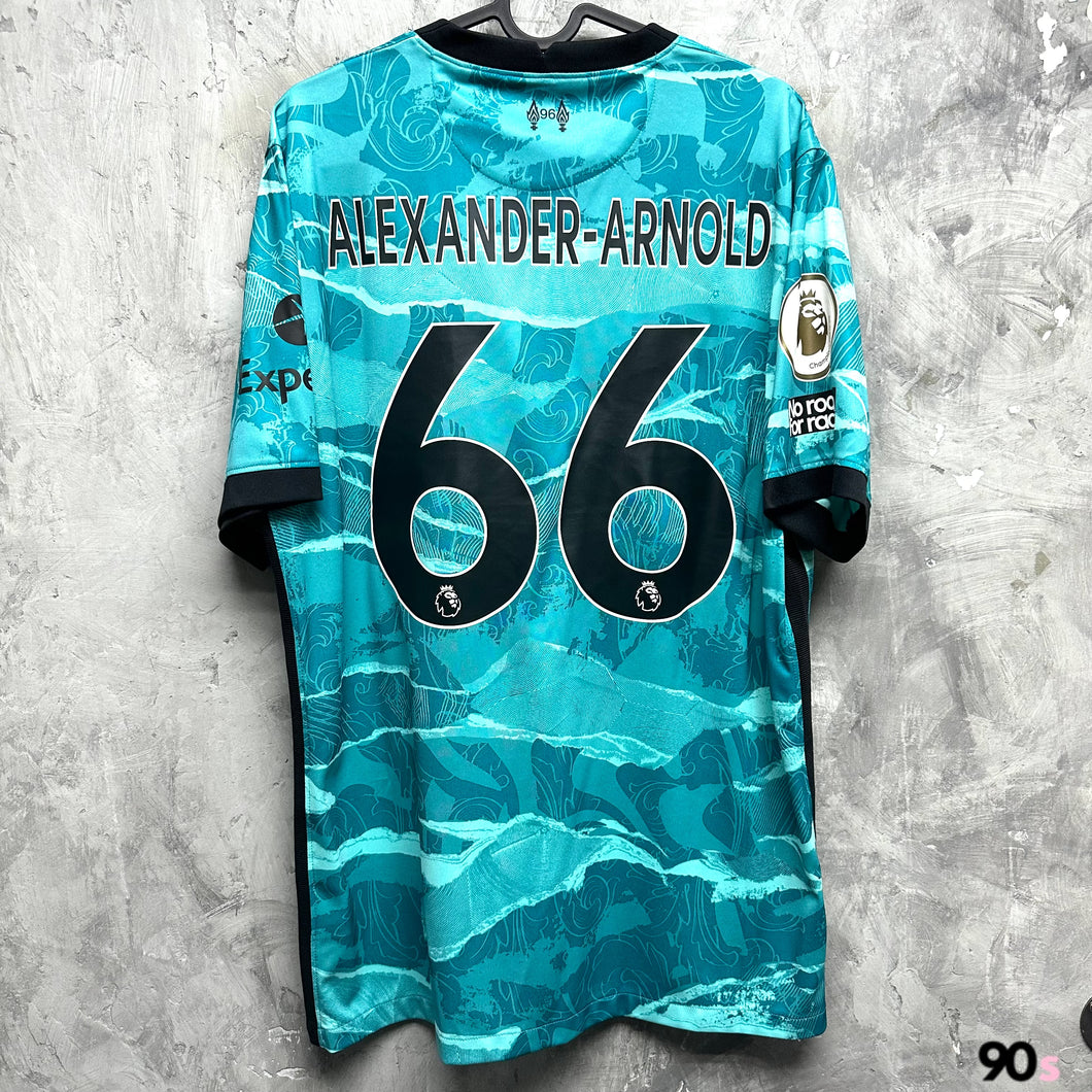 2020-21 Liverpool Away | #66 Alexander-Arnold | Premier League Full Set | 95% New | L | 2020-21 Liverpool Away #66 Alexander-Arnold EPL Version ( L )