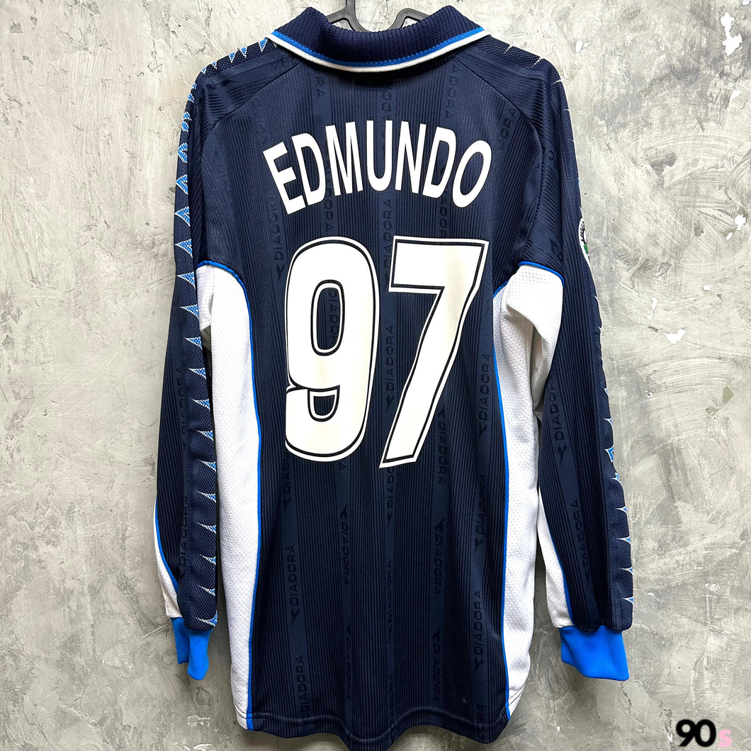 2000-01 拿玻里｜第二作客長袖｜#10 艾蒙度｜意甲 Full Set｜95% New｜M｜2000-01 Napoli Third L/S #10 Edmundo Serie A Set ( M )