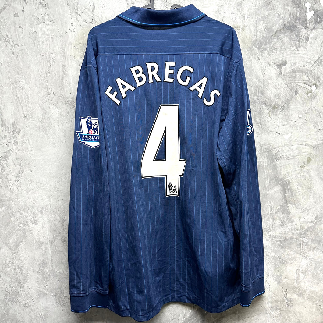 2009-10 Arsenal Away L/S #4 Fabregas EPL Version Player Issue (XL) 
