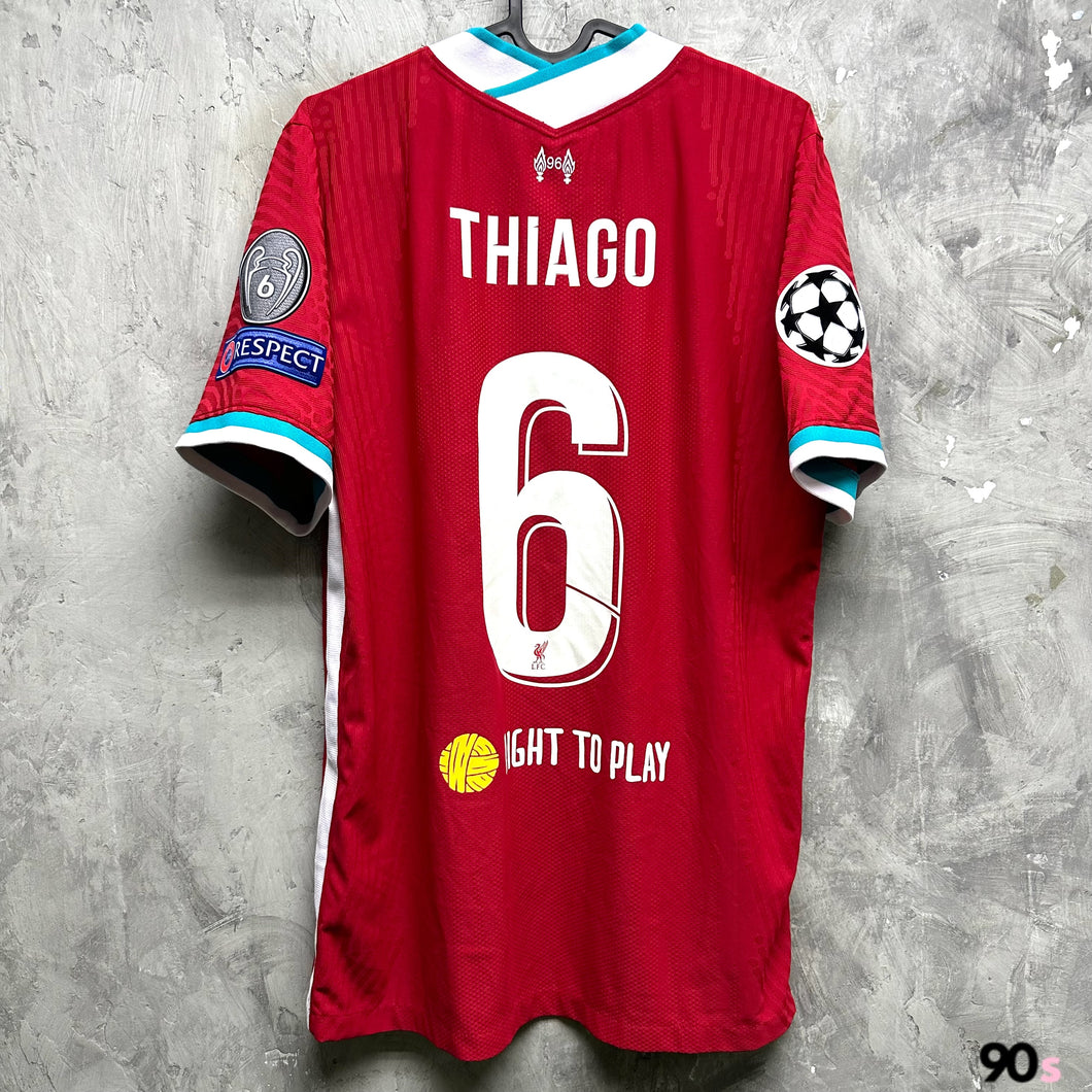 2020-21 利物浦｜主場｜球員版｜#6 泰亞高｜歐聯 Full Set｜95% New｜L｜2020-21 Liverpool Home #6 Thiago UCL Set Vaporknit ( L )