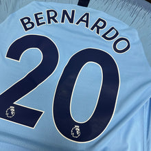 Load image into Gallery viewer, 2018-19 Manchester City｜Home｜Player Edition｜#20 Bernardo Silva｜Premier League Full Set｜90% New｜M｜2018-19 Manchester City Home #20 Bernardo EPL Version Authentic ( M ) 
