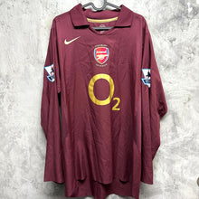 Load image into Gallery viewer, 2005-06 Arsenal｜Highbury Home L/S｜Player Issue｜#8 Ljungberg｜EPL Full Set｜95% New｜L｜2005-06 Arsenal Home L/S Highbury #8 Ljungberg EPL Set Player Issue ( L )
