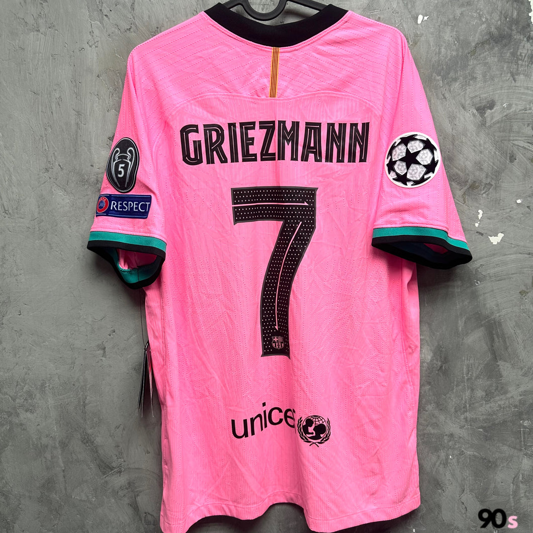 2020-21 巴塞隆拿｜第二作客｜球員版｜#7 基沙文｜歐聯 Full Set｜BNWT｜L｜2020-21 Barcelona Third #7 Griezmann UCL Vaporknit ( L )