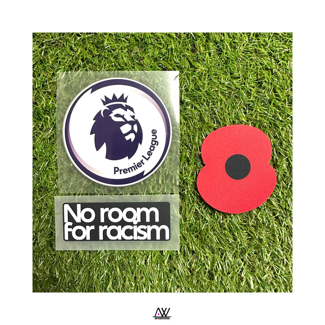 《Official Printing & Patches》 Premier League + No Room For Rascism + Poppy Chapter｜Premier League + No Room For Rascism + Poppy Players Patch Set